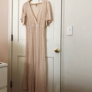 Crochet Lace Maxi Dress Small